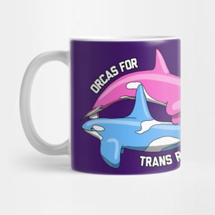 Orcas For Trans Rights Mug